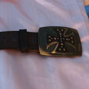 Justin Bent Rail Dark Brown Western Belt